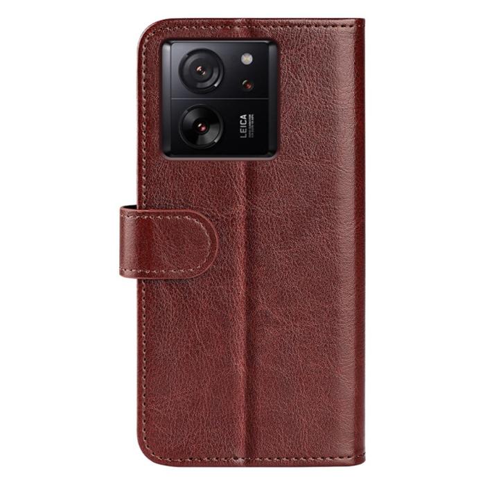 Bild 6, Xiaomi 13T / 13T Pro Fodral Crazy Horse Läder Brun