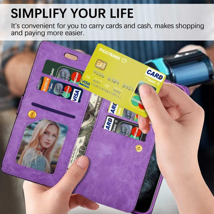 Bild 5, Samsung Galaxy S23 Plus Fodral Multifunktionell Med Frontficka Lila