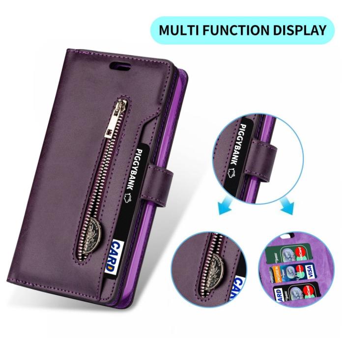 Bild 6, Samsung Galaxy S23 Plus Fodral Multifunktionell Med Frontficka Lila