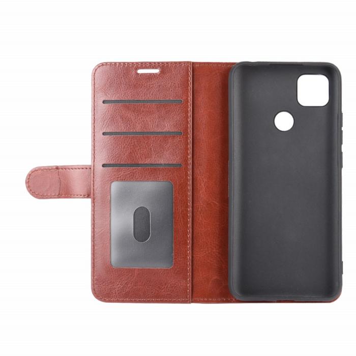 Bild 5, Xiaomi Redmi 9C Fodral Crazy Horse Brun