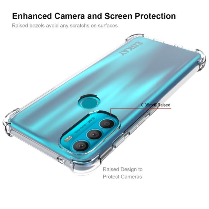 Bild 3, ENKAY Motorola Moto G71 Skal Shockproof TPU Transparent