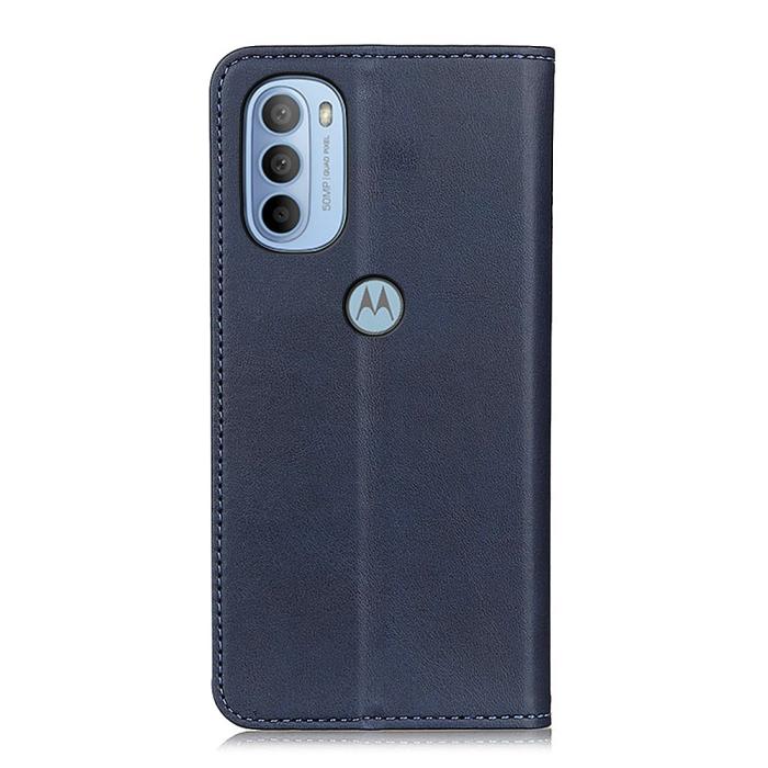 Bild 3, Motorola Moto G31 / G41 Fodral Flip Split Läder Blå
