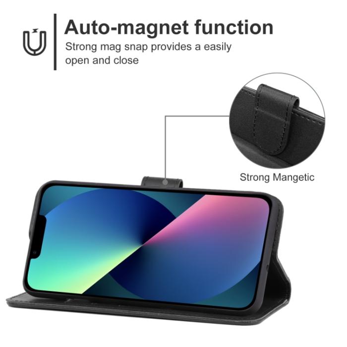 Bild 4, iPhone 14 Fodral Läder Svart