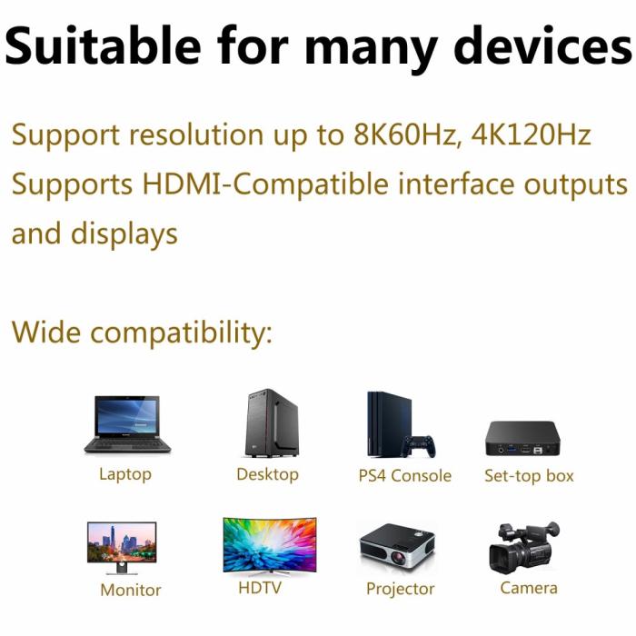 Bild 2, Vänstervinklad 8K 60Hz HDMI Hane - HDMI 2.1 Hona Svart