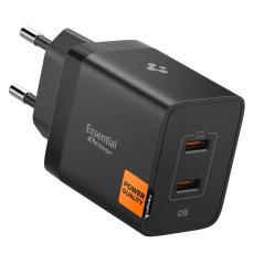Spigen 47W V&auml;ggladdare USB-C Essential Svart