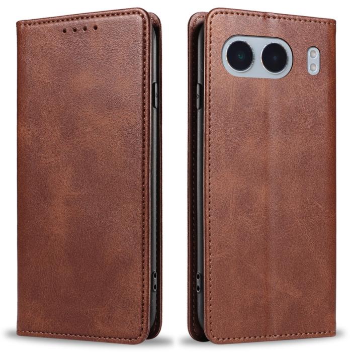 Bild 1, OnePlus Nord 4 Fodral Flip Läder Brun