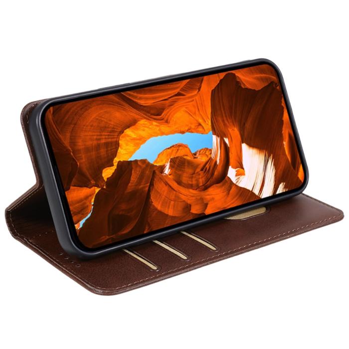 Bild 3, OnePlus Nord 4 Fodral Flip Läder Brun
