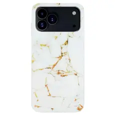 iPhone 17 Pro Max Skal Marmor TPU Vit