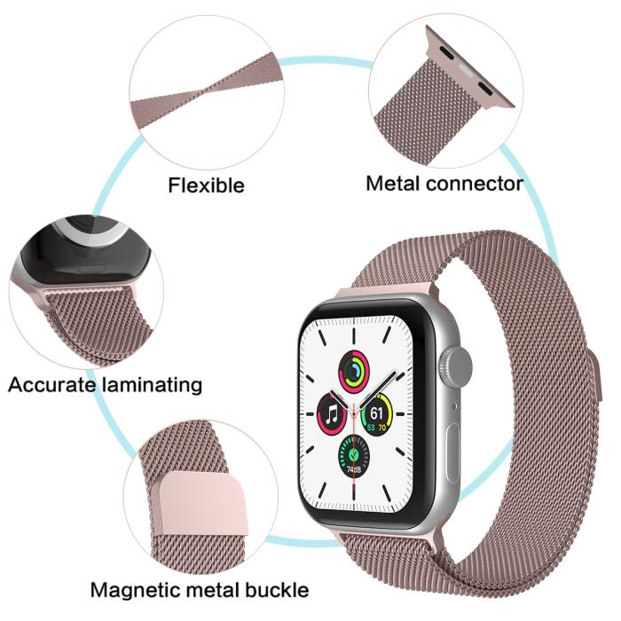 Bild 5, ColorPop Milanese Loop Metall Armband Apple Watch 42/44/45/49 mm