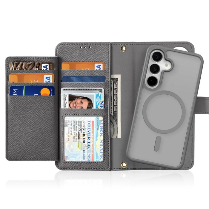 Bild 2, DUX DUCIS Galaxy S25 2in1 Magnet Fodral Lawa Series Grå