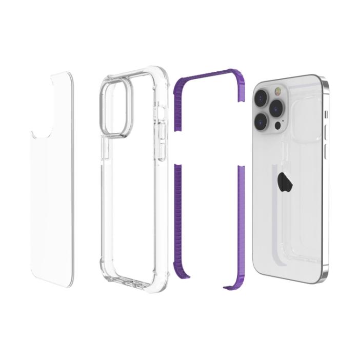 Bild 5, iPhone 15 Pro Skal Shockproof Akryl/TPU Lila