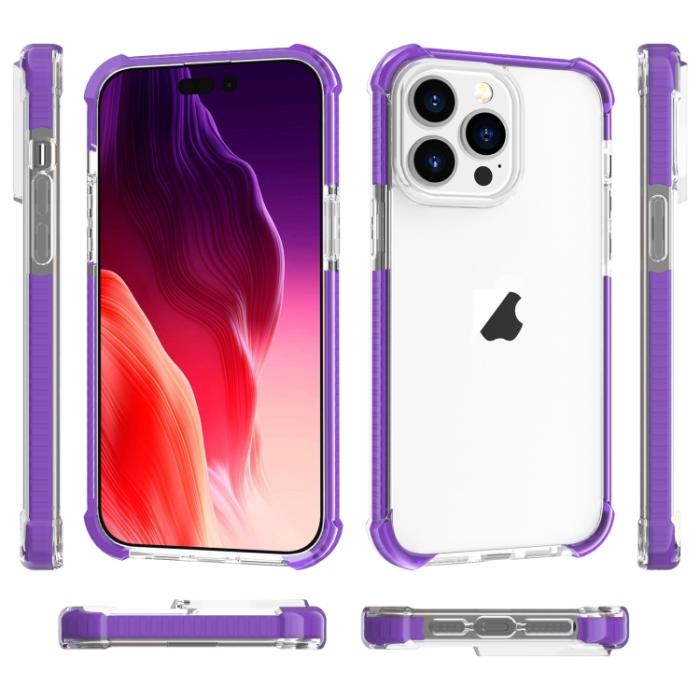 Bild 6, iPhone 15 Pro Skal Shockproof Akryl/TPU Lila