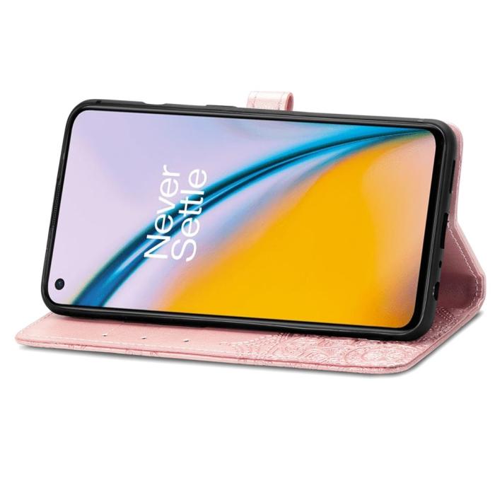 Bild 5, OnePlus Nord 2 5G - Mandala Läder Fodral - Roséguld