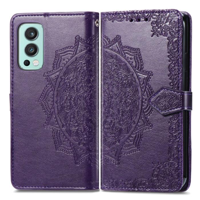 Bild 1, OnePlus Nord 2 5G - Mandala Läder Fodral - Lila