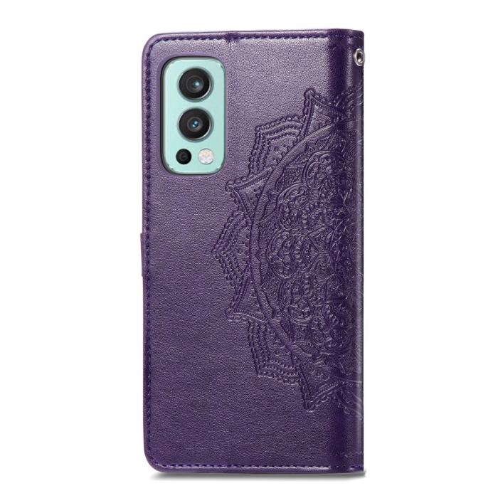 Bild 3, OnePlus Nord 2 5G - Mandala Läder Fodral - Lila