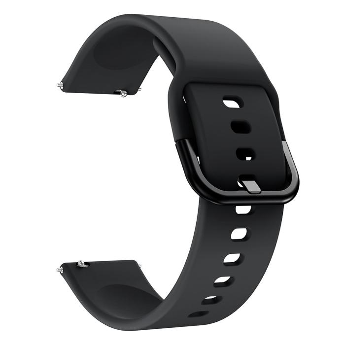Bild 1, Silikon Armband För Smartwatch (20mm) - Svart