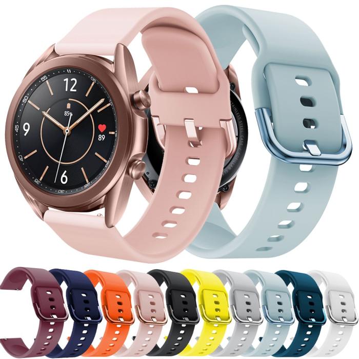 Bild 5, Silikon Armband För Smartwatch (20mm) - Svart