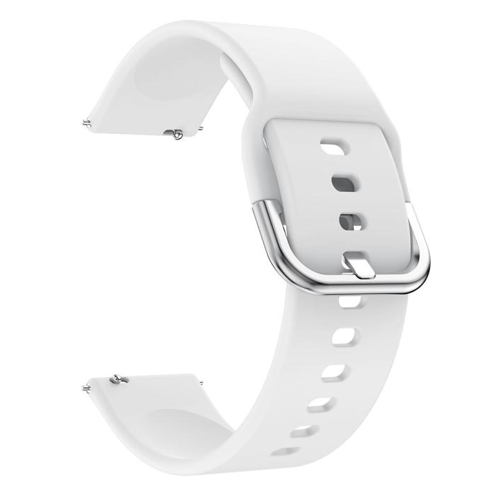 Bild 1, Silikon Armband För Smartwatch (20mm) - Vit