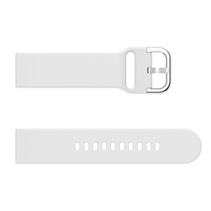 Bild 3, Silikon Armband För Smartwatch (20mm) - Vit