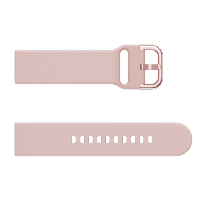 Bild 3, Silikon Armband För Smartwatch (20mm) - Ljus Rosa