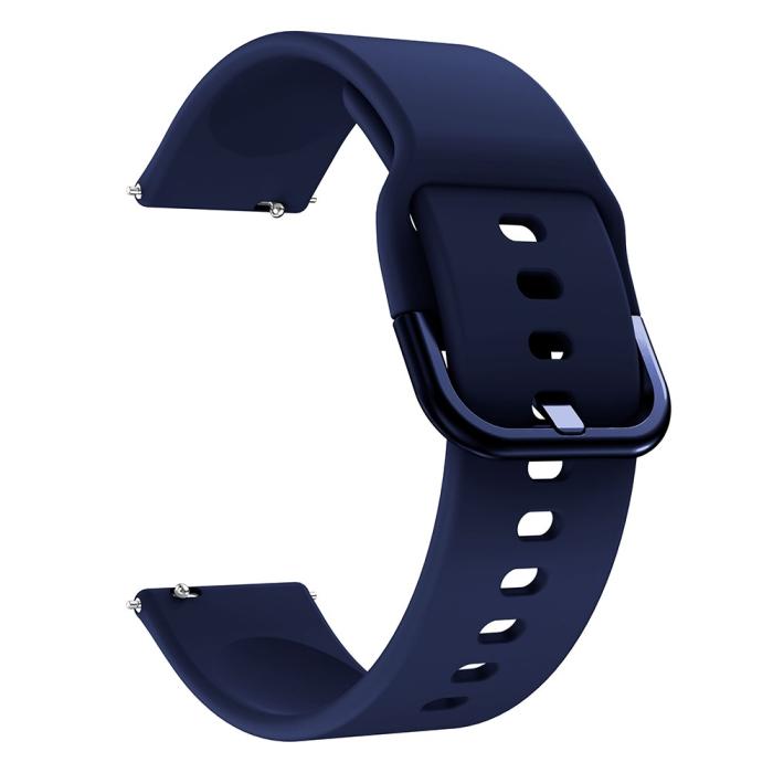 Bild 1, Silikon Armband För Smartwatch (20mm) - Mörk Blå