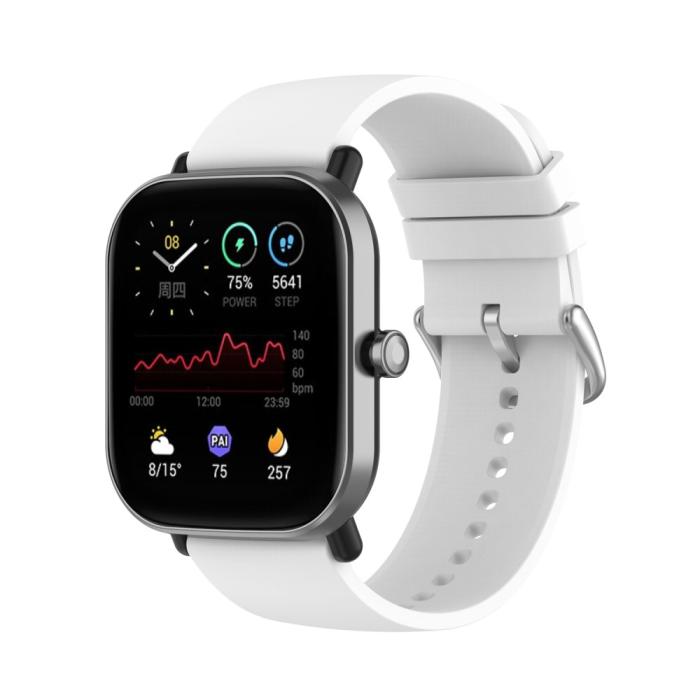 Bild 2, Silikon Armband För Smartwatch (20 mm) - Vit
