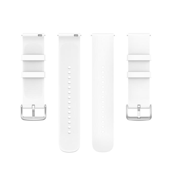 Bild 5, Silikon Armband För Smartwatch (20 mm) - Vit
