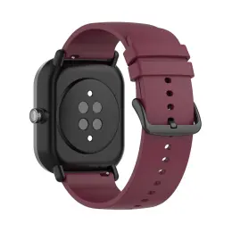 Silikon Armband För Smartwatch (20 mm) - Vinröd