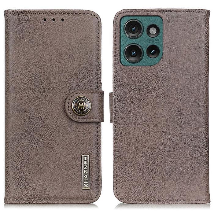 Bild 1, KHAZNEH Motorola Edge 50 Neo Fodral Läder Khaki