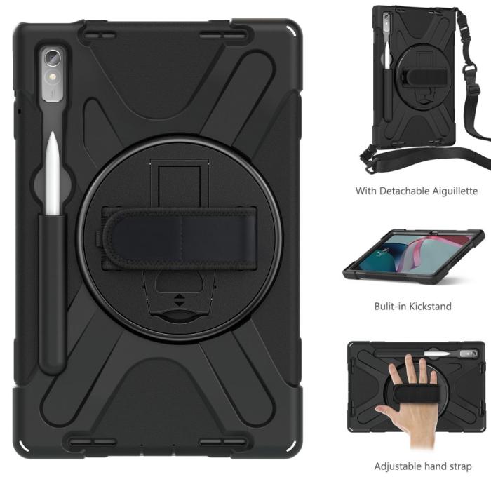 Bild 2, Lenovo Tab P11 Pro Gen 2 Skal 360 Rotation Shockproof Med Rem Svart