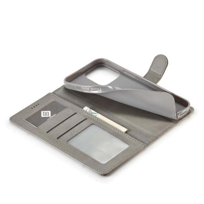 Bild 6, LC.IMEEKE iPhone 14 Pro Fodral Läder Grå