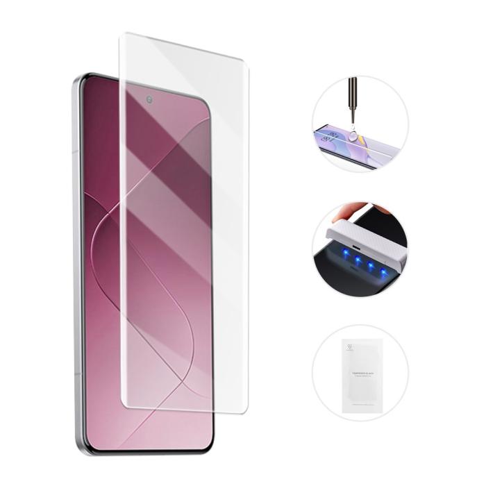 Bild 2, AMORUS Xiaomi 14 Ultra Skärmskydd UV Härdat Glas