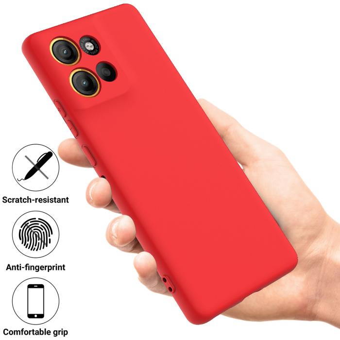 Bild 2, Motorola Moto G56 5G Skal Liquid Silikon Röd
