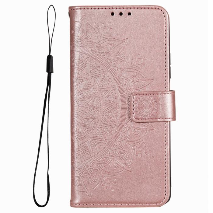 Bild 4, Motorola Moto G54 5G Fodral Mandala Läder Roséguld