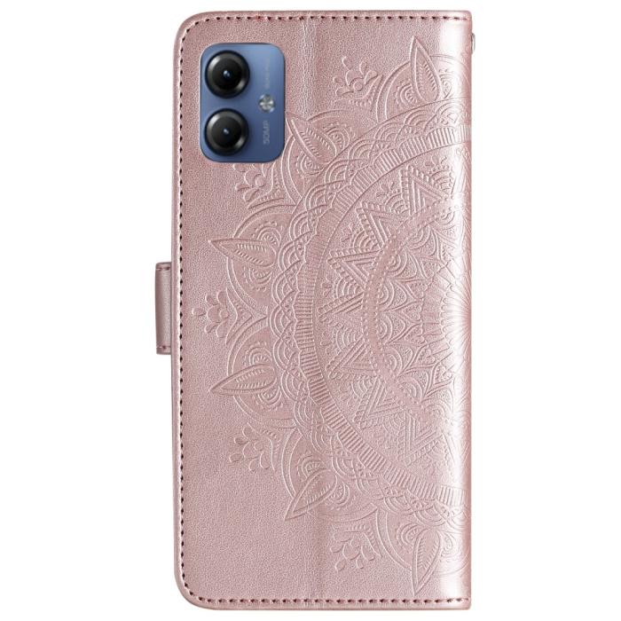 Bild 5, Motorola Moto G54 5G Fodral Mandala Läder Roséguld