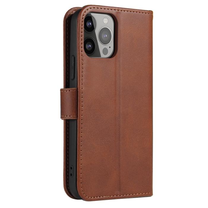 Bild 3, iPhone 14 Plus Fodral Solid Läder Brun