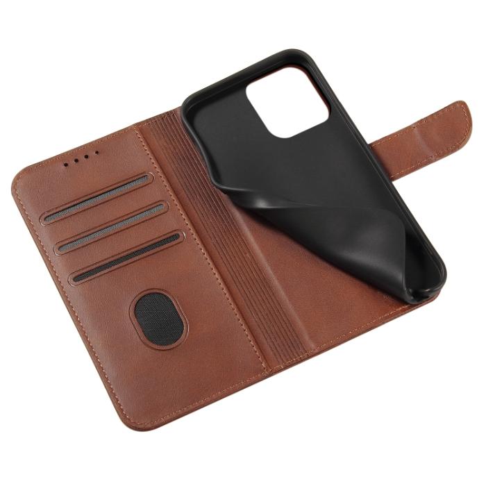Bild 5, iPhone 14 Plus Fodral Solid Läder Brun