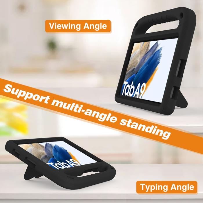 Bild 3, Samsung Galaxy Tab A9 Skal EVA Kickstand Svart