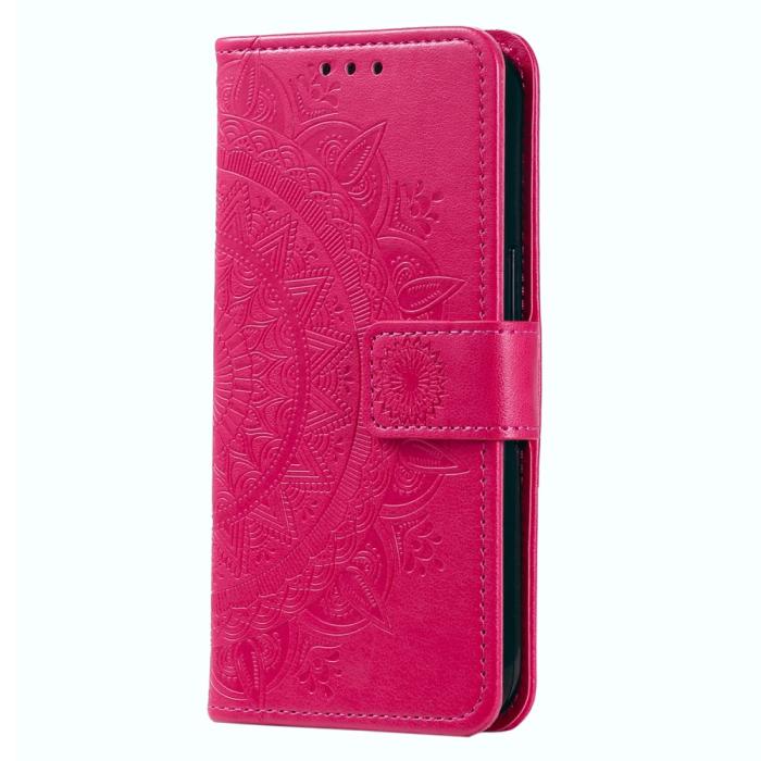 Bild 5, Motorola Edge 40 Pro 5G Fodral Mandala Läder Rosa