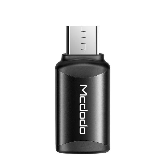 Bild 1, Mcdodo USB-C Hona - MicroUSB Hane Adapter Svart