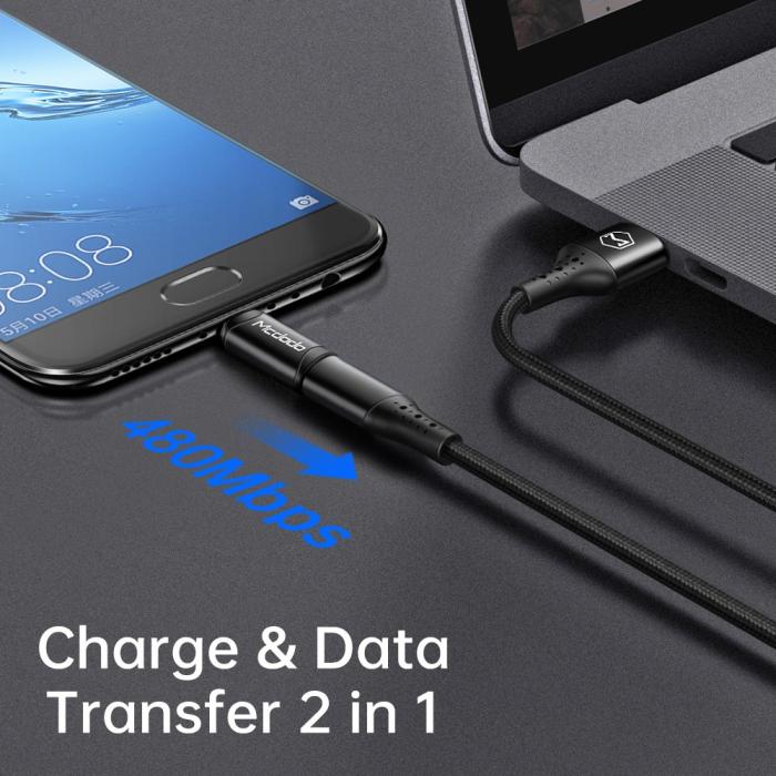 Bild 2, Mcdodo USB-C Hona - MicroUSB Hane Adapter Svart