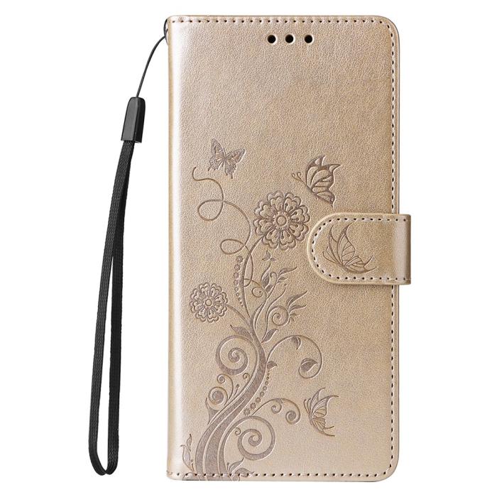 Bild 6, Samsung Galaxy A36 5G/A56 5G Fodral Med Blommigt Tryck Guld