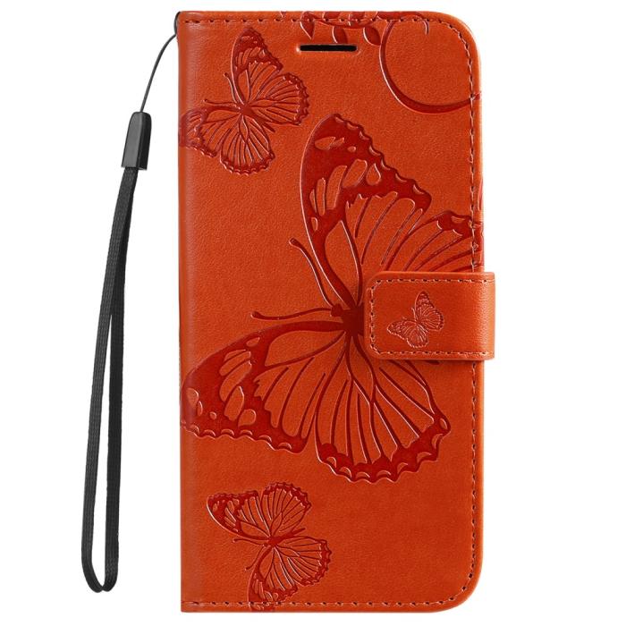 Bild 6, Samsung Galaxy S23 FE Fodral Tryckta Fjärilar Orange