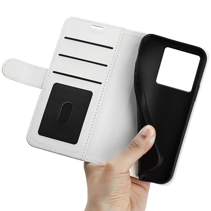 Bild 4, Xiaomi 13T / 13T Pro Fodral Crazy Horse Läder Vit
