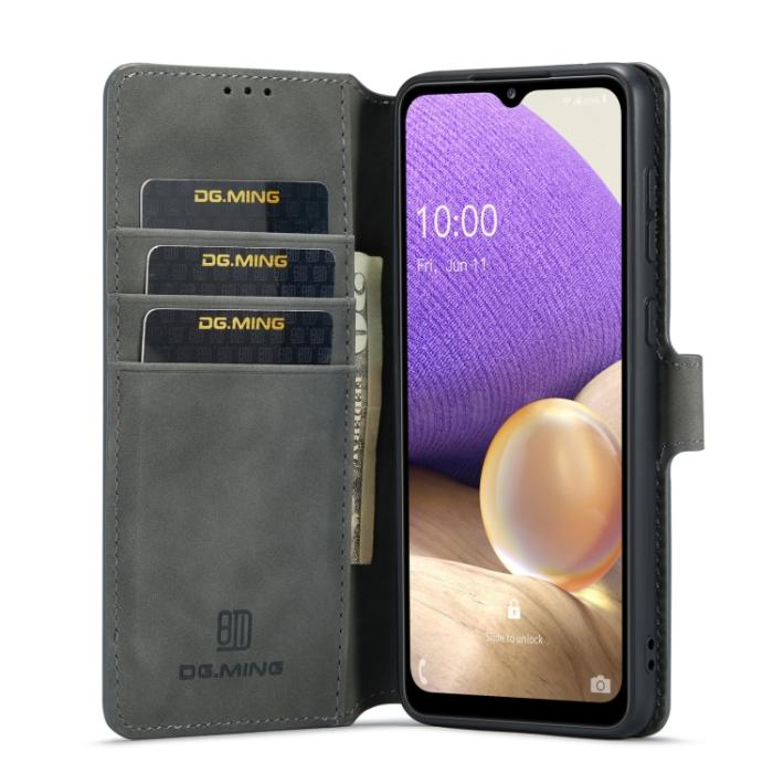 Bild 4, DG.MING Samsung Galaxy A33 5G Fodral Retro Grå