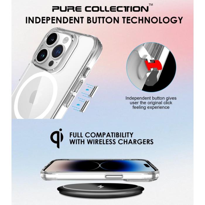 Bild 6, iPhone 16 Pro Skal MagSafe Transparent