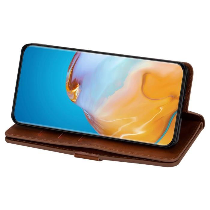 Bild 2, Samsung Galaxy S23 Plus Fodral Multifunktionell Med Frontficka Brun