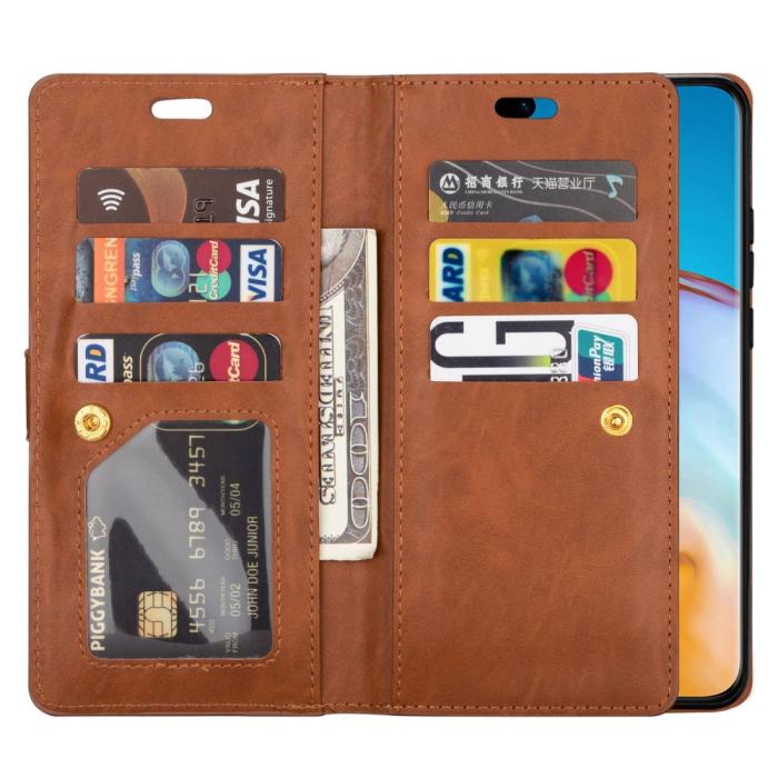 Bild 3, Samsung Galaxy S23 Plus Fodral Multifunktionell Med Frontficka Brun