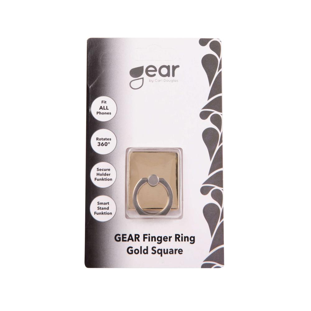 GEAR Mobilring metal shine med ställfunktion Guld