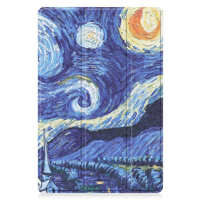 Bild 3, Samsung Galaxy Tab A8 10.5 (2021) Fodral Tri-Fold Brush Painting